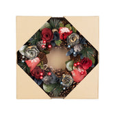 Hectarul - Coronita de Craciun Ø30 cm rosu/albastru cu frunze MagicHome